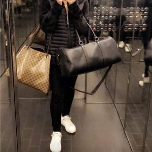 Gucci monogram calf leather tote bag